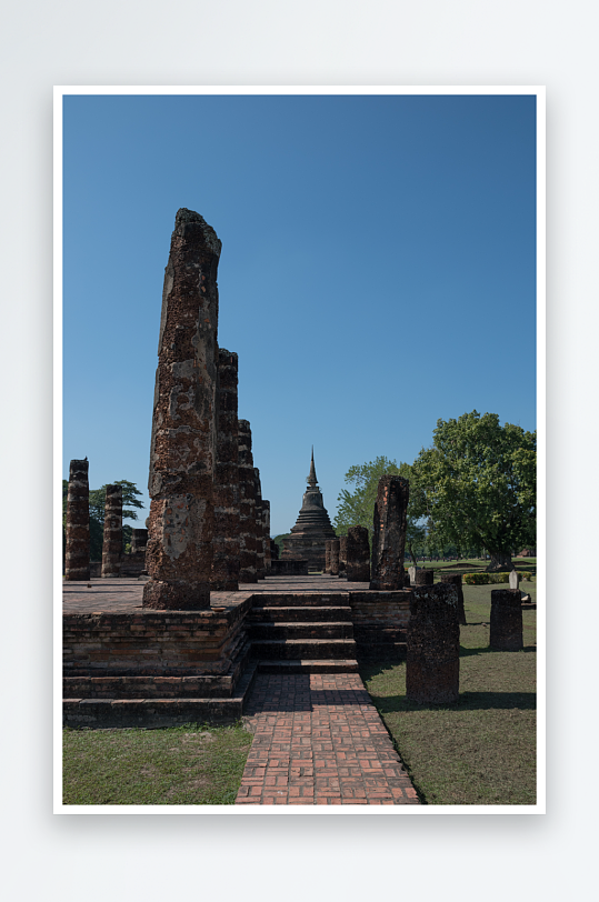 泰国暹罗遗址风景摄影图