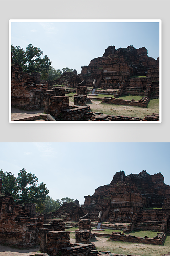 泰国暹罗遗址风景摄影图