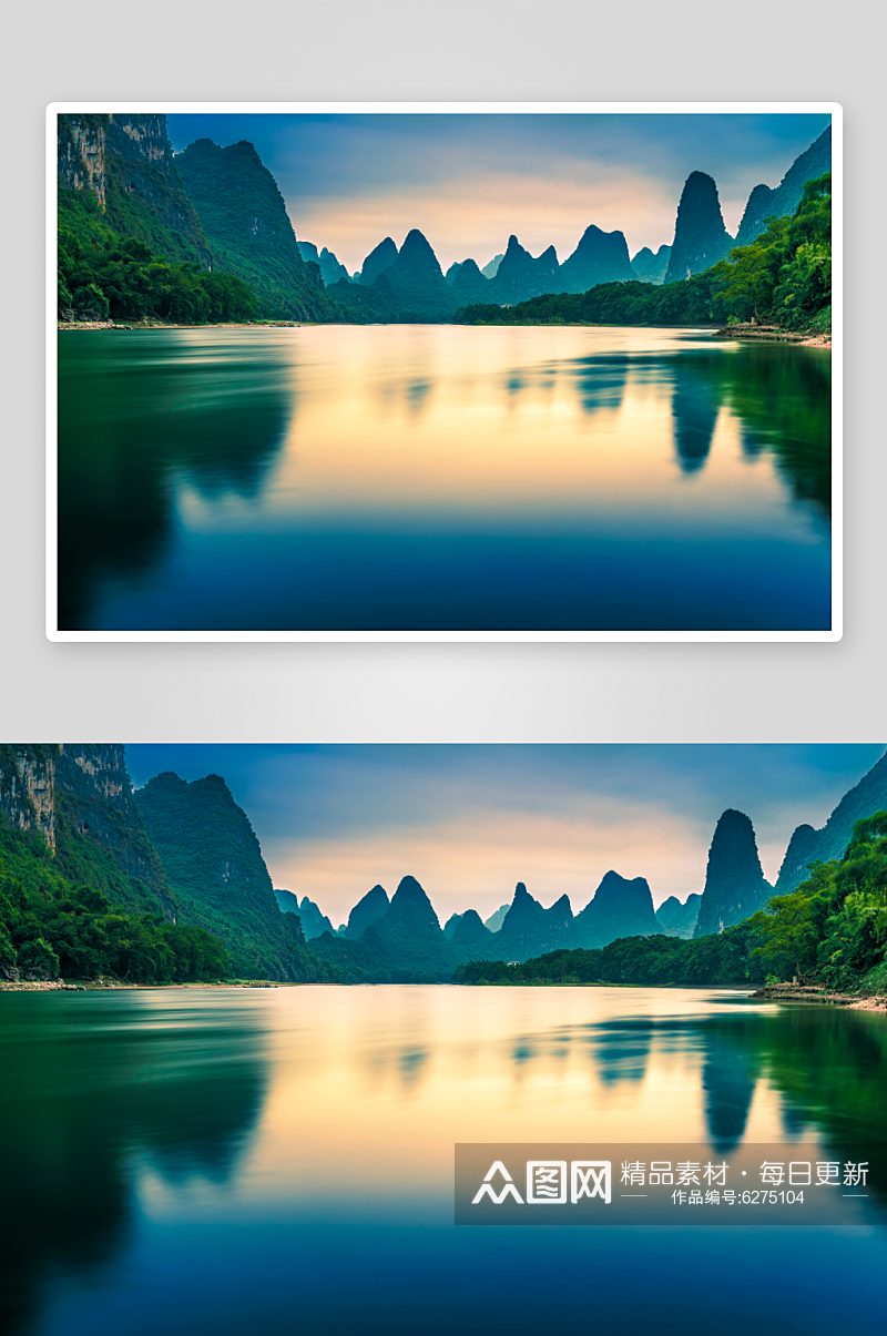 桂林山水风景名胜摄影图素材