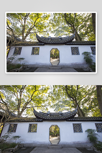 中式园林风景名胜摄影图