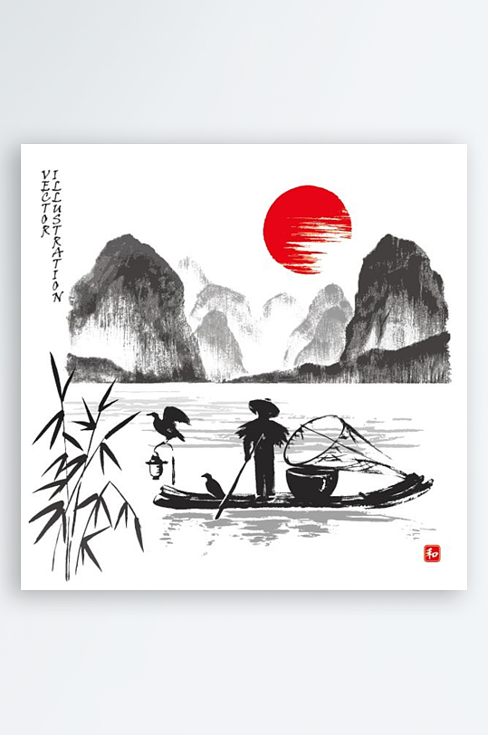 传统中国风水墨背景