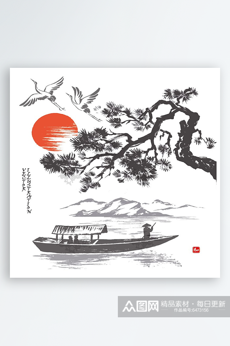 传统中国风水墨背景素材