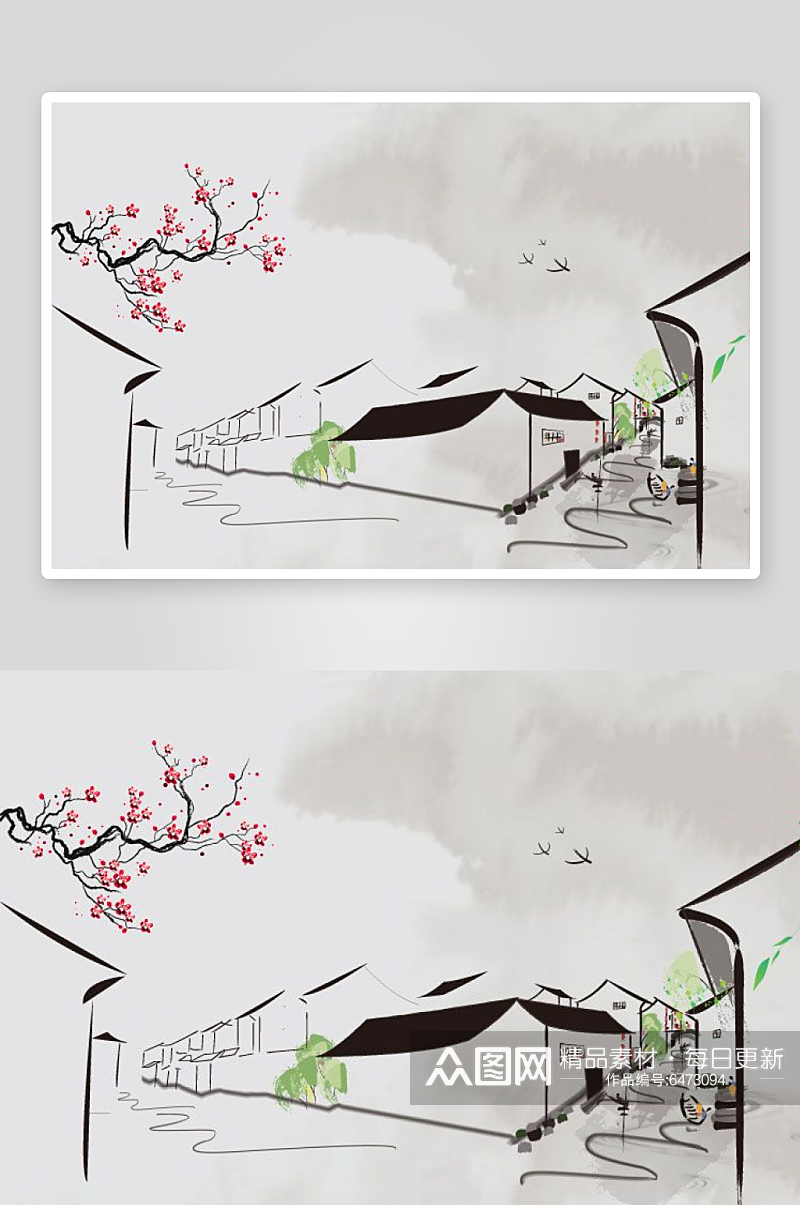 传统中国风水墨背景素材