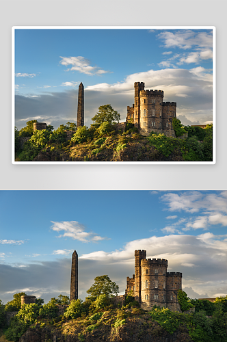 美丽欧美欧州城堡风景摄影图