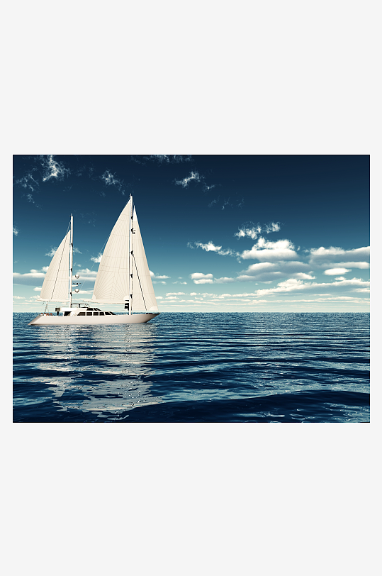 大气帆船游艇摄影图片
