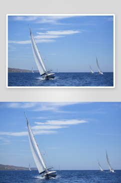 大气帆船游艇摄影图片