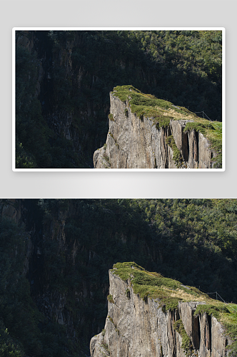 悬崖峭壁风景摄影图