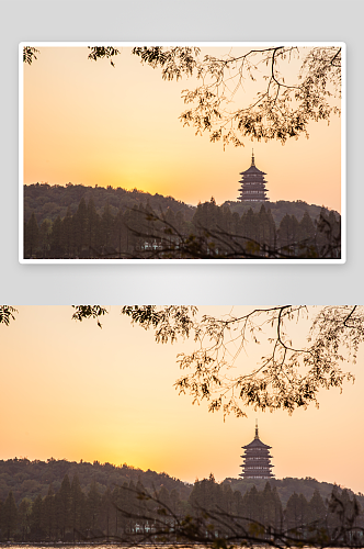 杭州西湖美景摄影图片