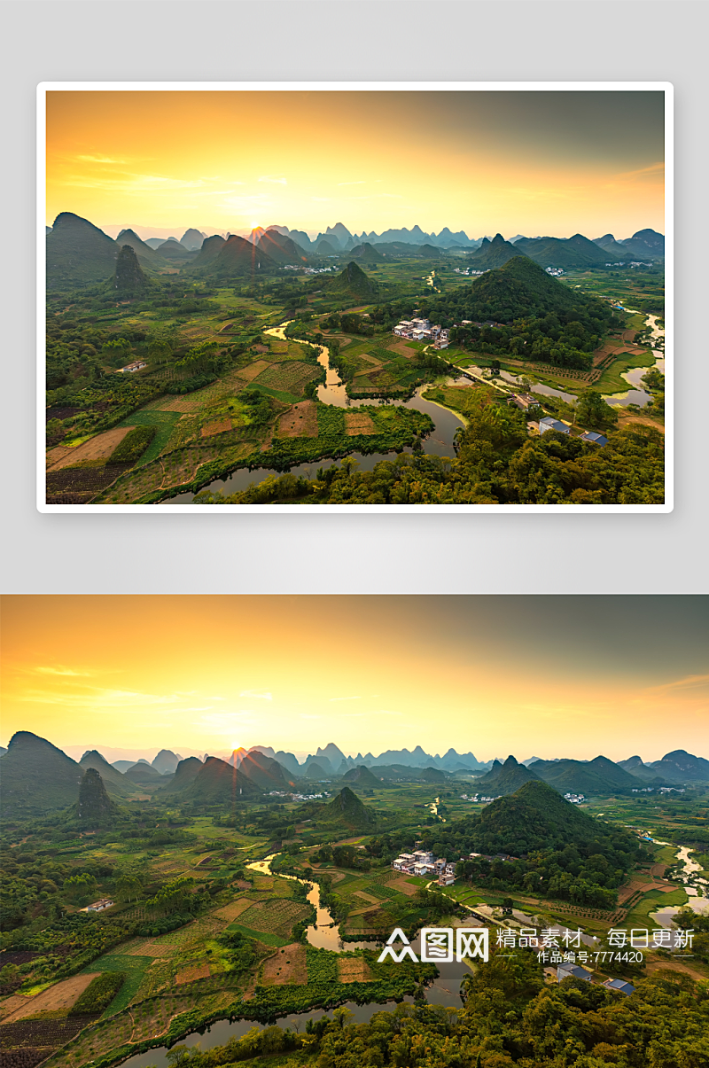 美丽桂林山水风景摄影图素材