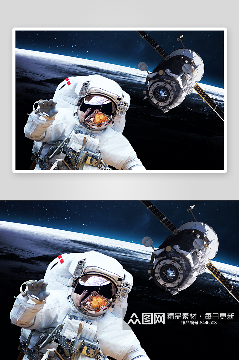 大气宇宙宇航员人物摄影图素材