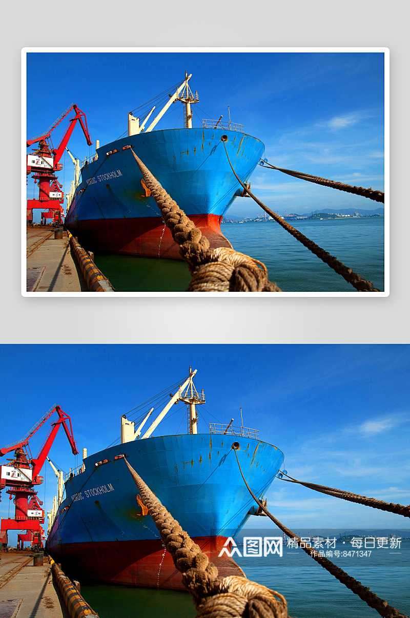 简约风轮船货运摄影图片素材
