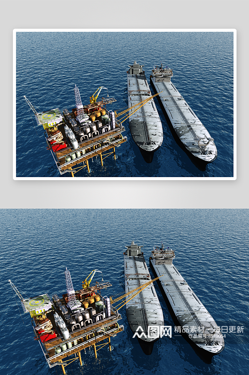 海上石油钻井摄影图片素材