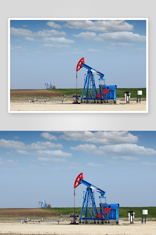 海上石油钻井摄影图