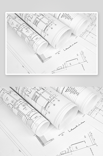 建筑图纸规划摄影图