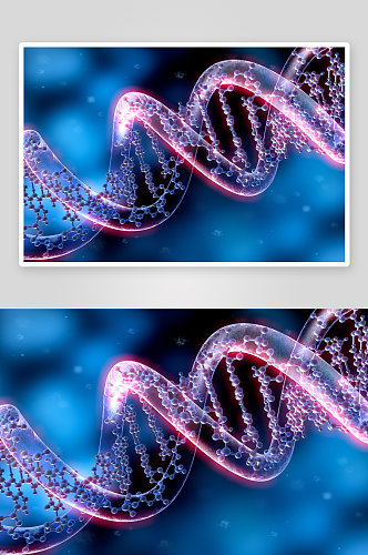 生物科技基因链摄影图