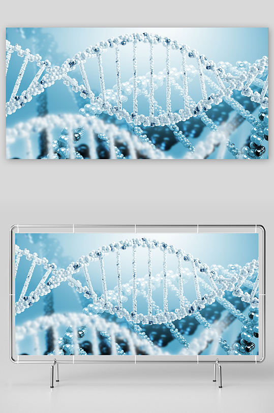 生物科技基因链摄影图