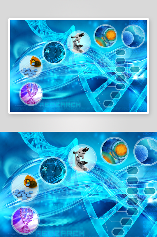 生物科技基因链摄影图