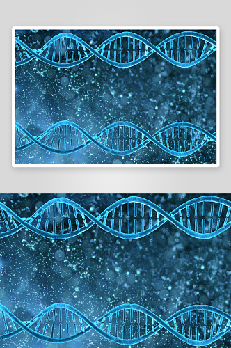 简约生物科技基因链摄影图