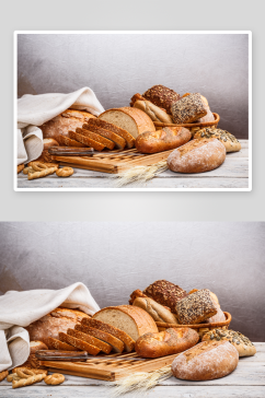 美食烤面包摄影图片