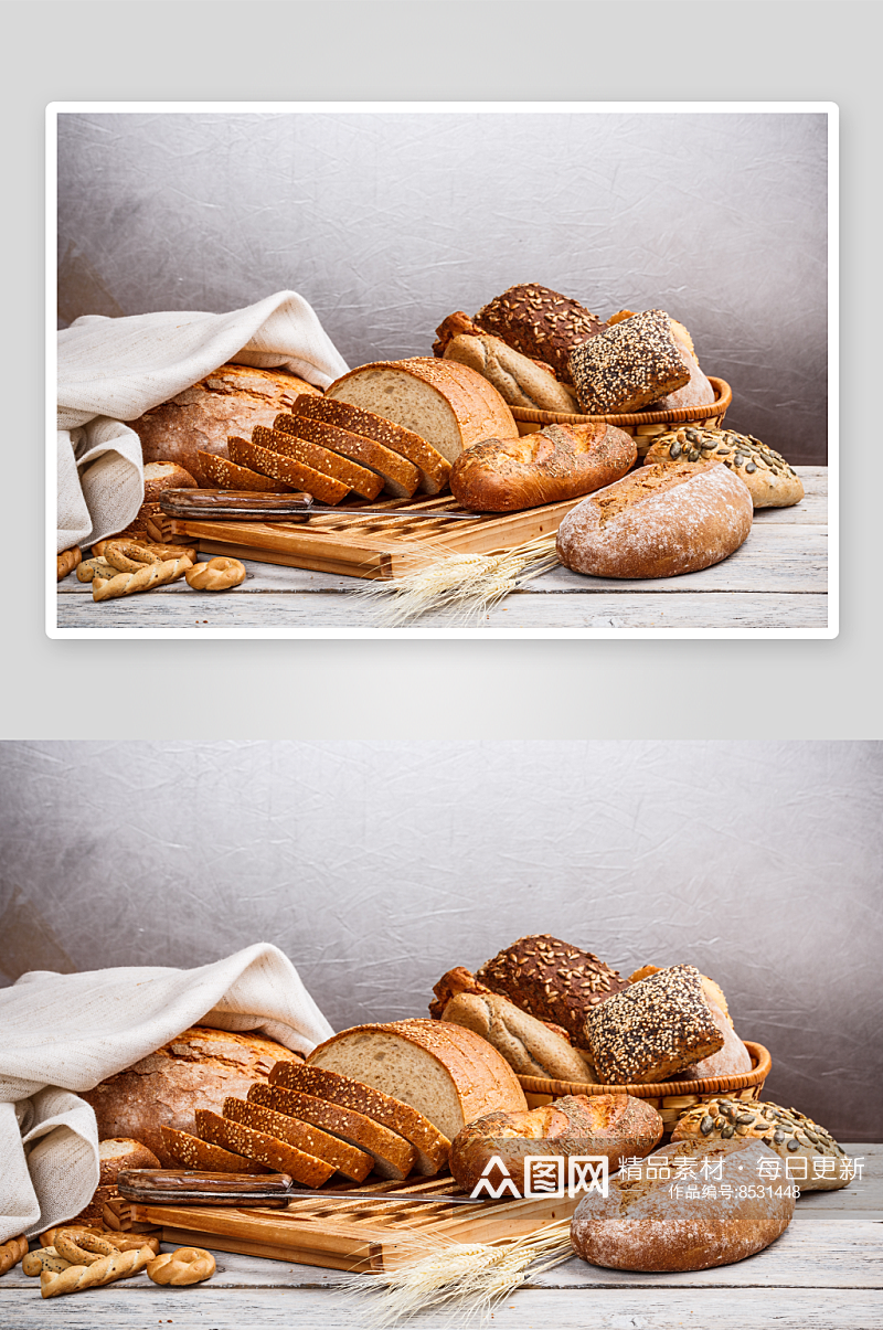 美食烤面包摄影图片素材