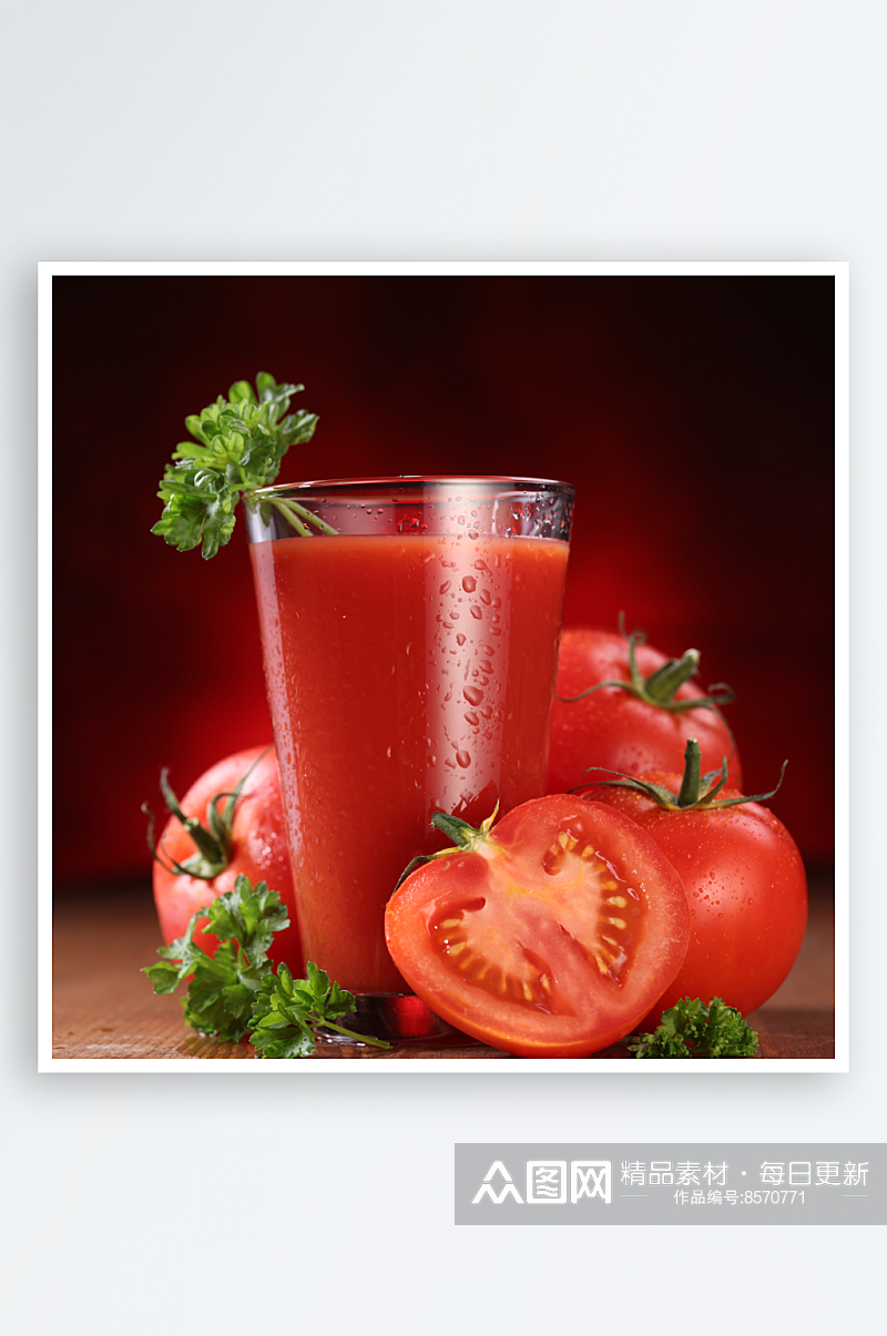 美味营养番茄汁摄影图素材