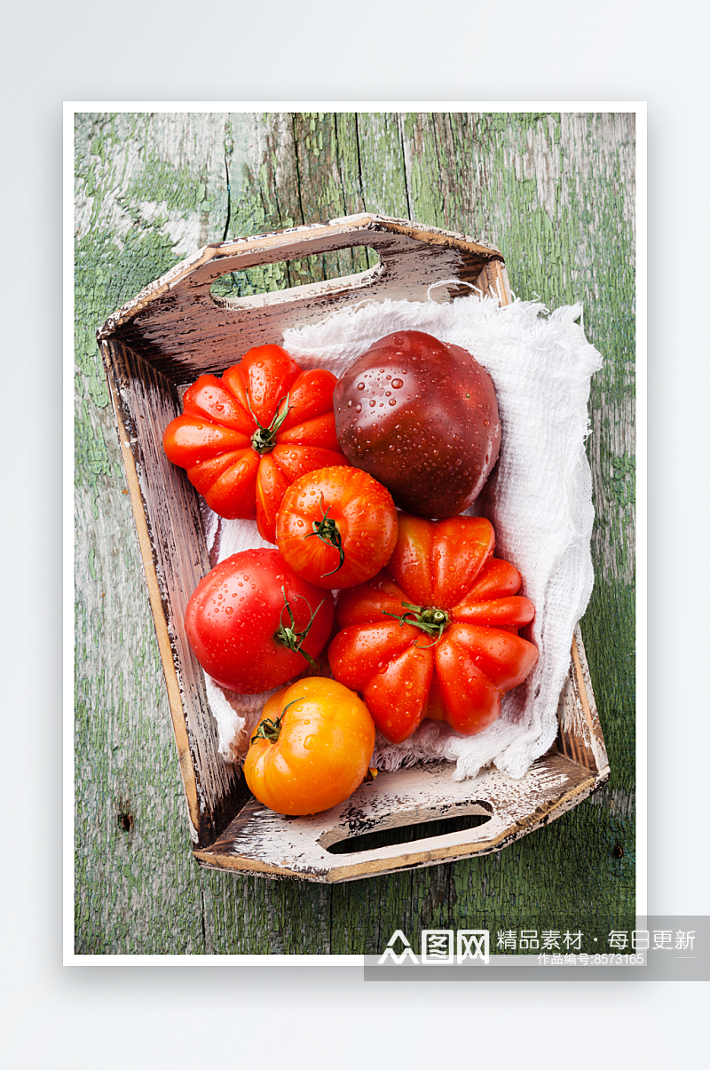 新鲜营养西红柿摄影图素材