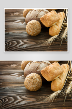 美味营养烤面包摄影图