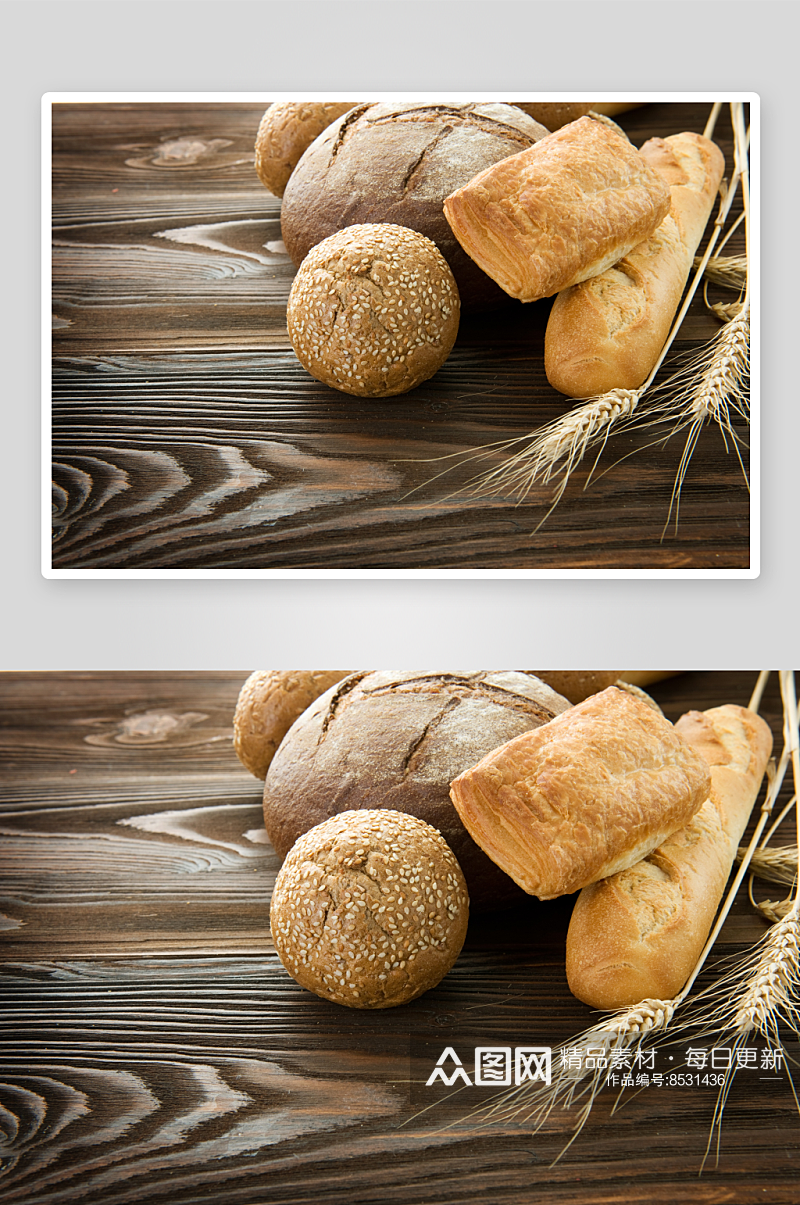 美味营养烤面包摄影图素材