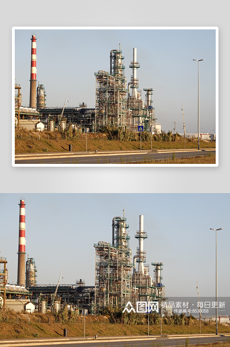 简约炼油厂摄影图素材