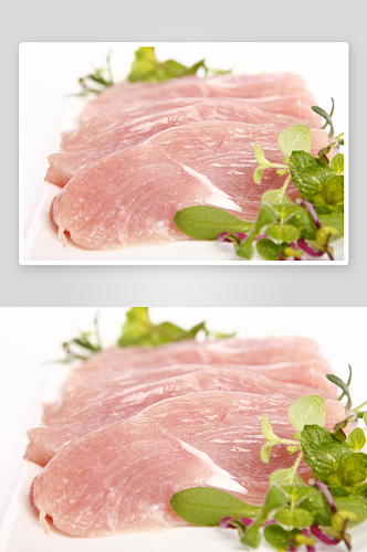 好吃的新鲜猪肉美食摄影图片