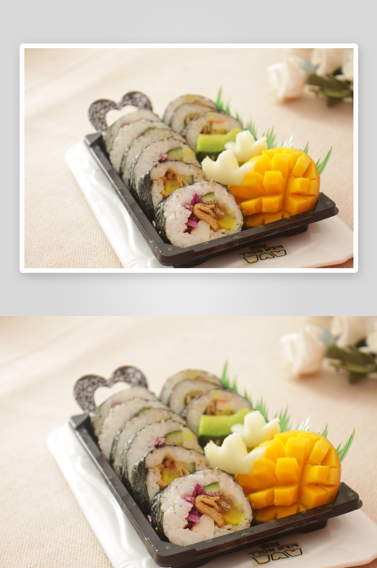 寿司便当美食摄影图