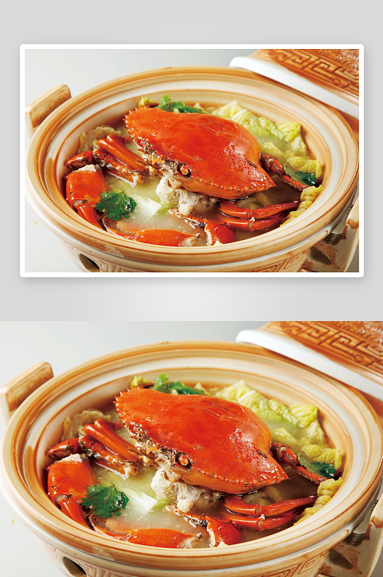 高山娃娃菜锔膏蟹高清摄影图片