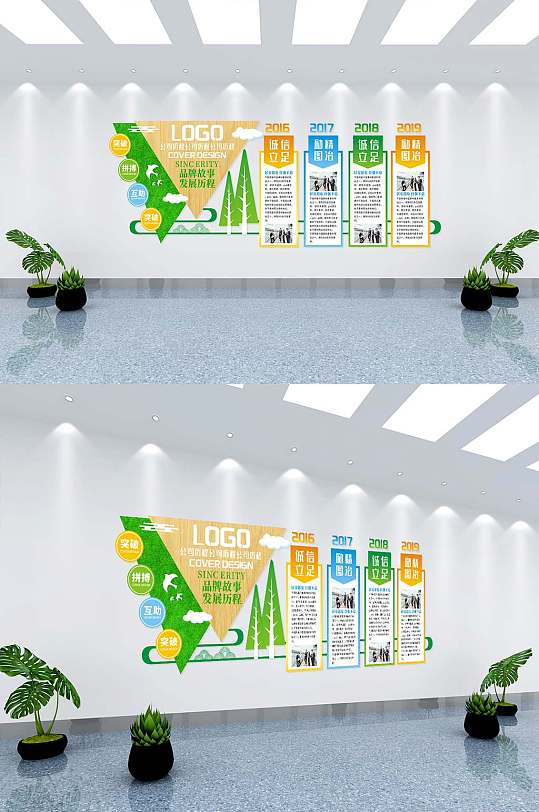 企业品牌故事发展文化墙