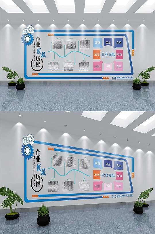 企业发展历程微立体文化墙