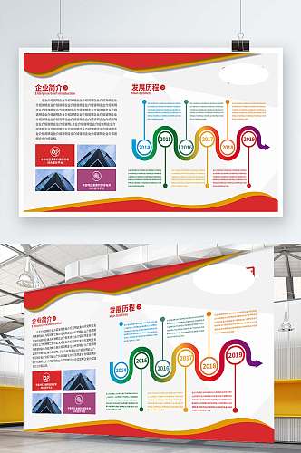 企业发展历程公司简介企业文化墙设计图