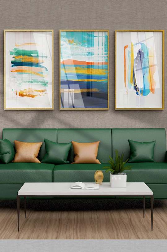 手绘抽象水彩装饰画