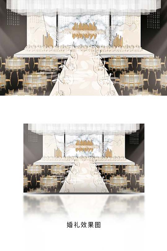 香槟背景婚礼效果图-众图网