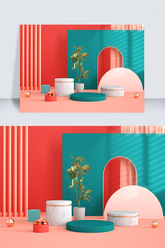 C4D电商海报banner背景-众图网