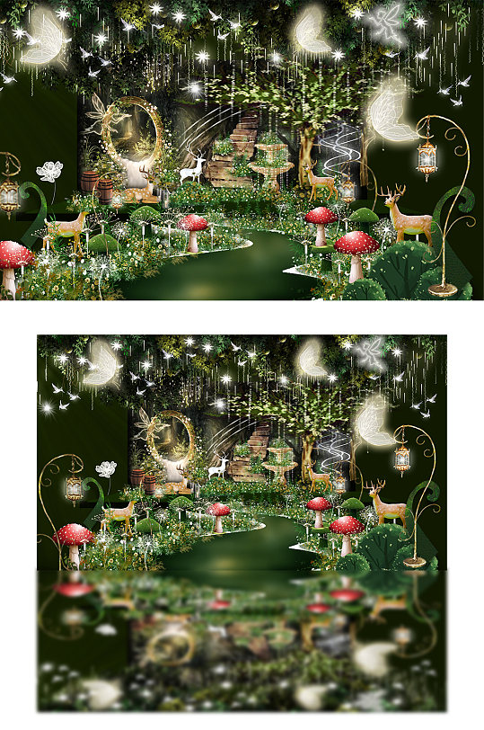 森系婚礼婚礼效果图-众图网