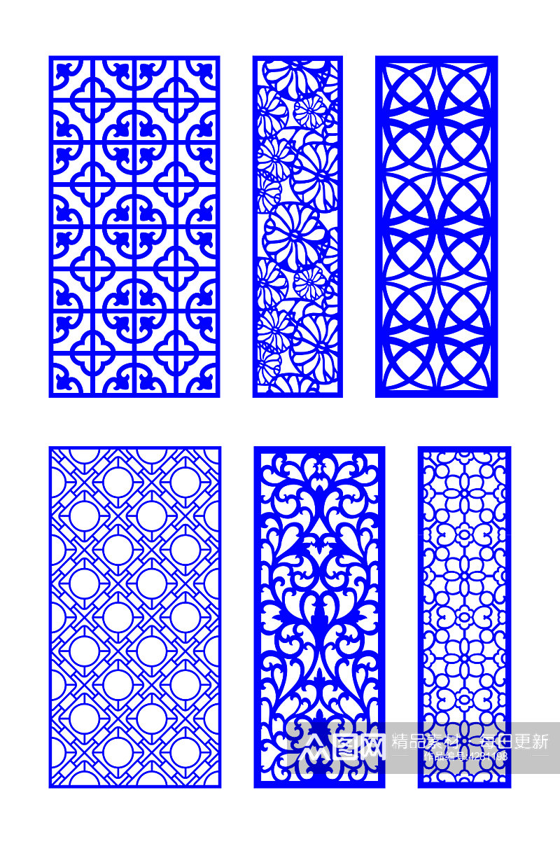 花格隔断窗户镂空装饰雕刻窗花素材