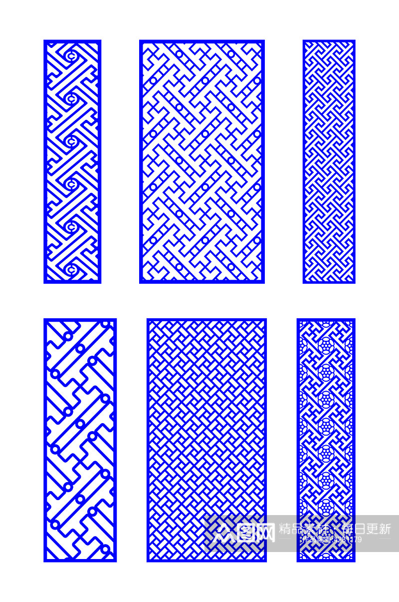 花格隔断窗户镂空装饰雕刻窗花素材