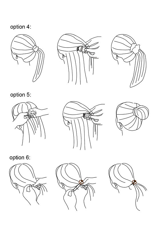 女性盘发发型教学步骤图2