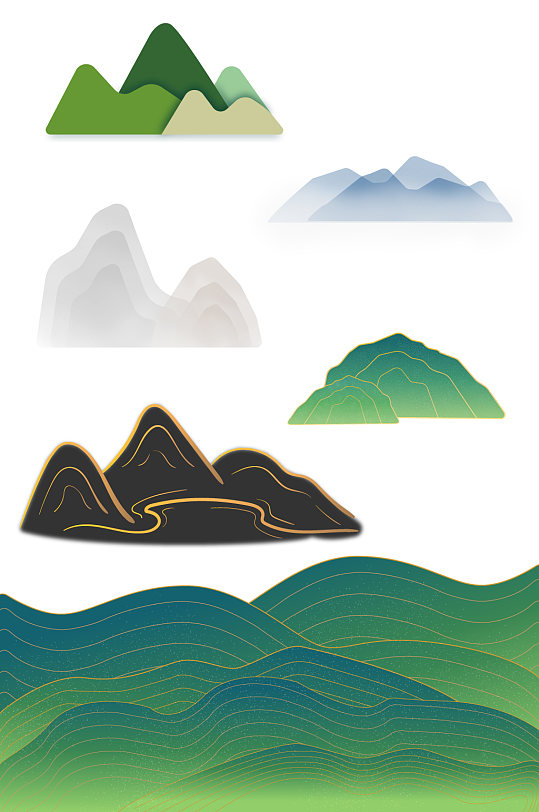 山峰矢量图片-山峰矢量素材下载-众图网