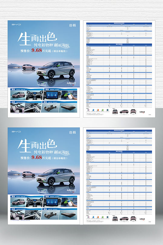 比亚迪海豚宣传单页