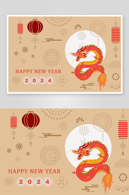 中国龙新年好新年元素