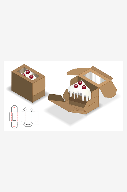包装盒展开图模切刀模刀线模板