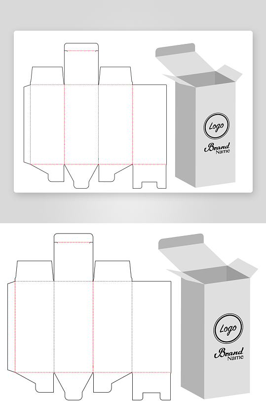 包装盒展开图模切刀模刀线模板