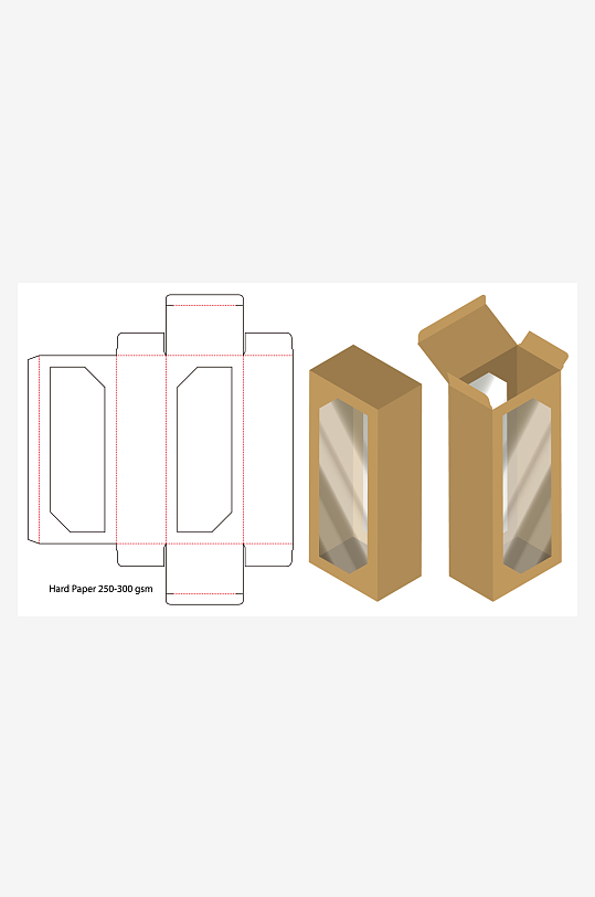 包装盒展开图模切刀模刀线模板