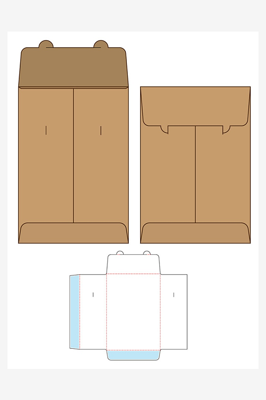 包装盒展开图模切刀模刀线模板