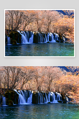 秀丽四川九寨沟风景摄影图